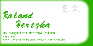 roland hertzka business card